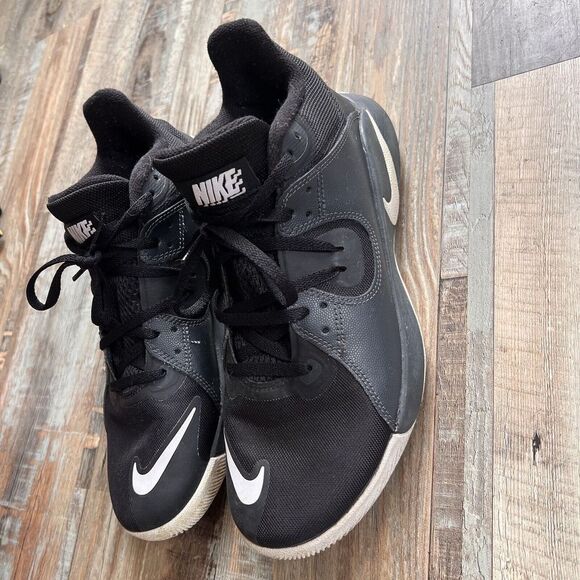 Nike Fly By Mid Basketball Shoes Sneakers Mens Size 8.5 Black White CD0189-001 - Picture 2 of 5